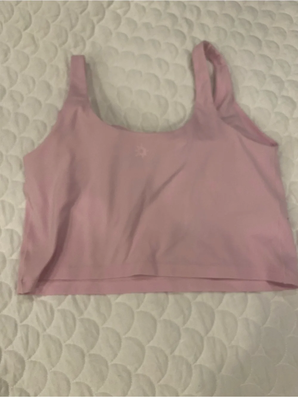 Aerie Offline Real Me Low Key Longline Sports Bra Pink Large